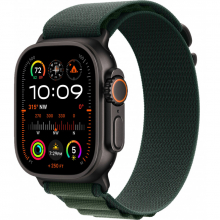 Apple Watch Ultra 2 (2024) 49mm Alpine Loop Dark Green / Black Titanium