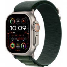 Apple Watch Ultra 2 49mm Alpine Loop Dark Green / Titanium Case