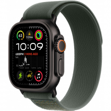 Apple Watch Ultra 2 49mm Trail Loop Green / Black Titanium Case